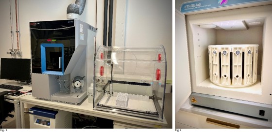 Fig. 1: iCAP PRO XP ICP-OES with auto sampler
Fig. 2: Ethos.lab microwave digestion system
