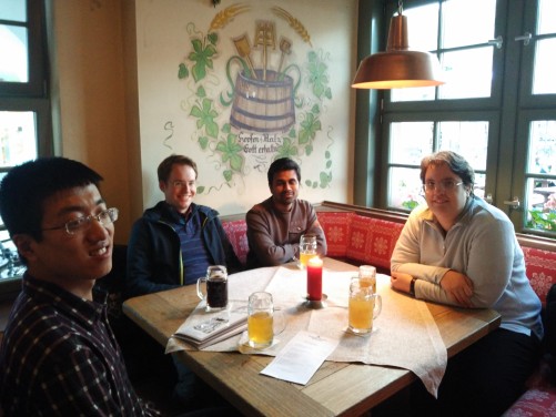 With Eszter for beer