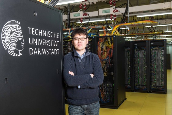 Hongbin with our workhorse supercomputer